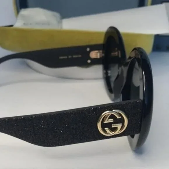 Authentic New Gucci Black GG0101S Round Gradient Sunglasses - Picture 5 of 14